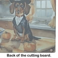thumbnail image 5 of Dachshund Fall Kitchen Pumpkins Glass Cutting Board Large 12 in x 15 in, 5 of 5