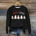 thumbnail image 4 of Christmas Cute Cat Sweatshirts for Women 2025 Long Sleeve Crewneck Funny Meowy Catmas Graphic Sweatshirt Pullover Tops, 4 of 5