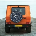 thumbnail image 4 of Haiem Spare Tire Cover , Wheel Cover with Cherry Blossoms on Navy Background printed, Camper Spare Tire Cover Fit for Jeep Wrangler Rv SUV Truck Travel Trailer-14 inch, 4 of 9