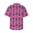 thumbnail image 3 of Goofa Tulips Flowers Hawaiian Shirt for Men, Unisex Summer Beach Casual Short Sleeve Button Down Shirts,Aloha Tropical Floral print shirt-Large, 3 of 9