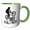 Green/White, variant on 3drose, Mountain Bike Dirt Is All I Need - Mud Splash Downhill, 11oz Mug