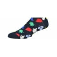 thumbnail image 4 of Sierra Socks Leaf Pattern Crew Cotton Socks (Shoe Size: 6-12, Navy), 4 of 4