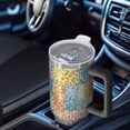 thumbnail image 6 of 40oz Pioneer Flower Floral Print Pattern Insulated Tumbler with Handle, BPA-Free Leak Proof Lid and Straws, Double Wall Vacuum, Hot 12h/Cold 34h, 6 of 6