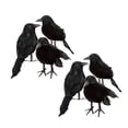 thumbnail image 1 of 6 Pcs Halloween Decoration Crow Artificial Raven Crow With Feathers, 1 of 5