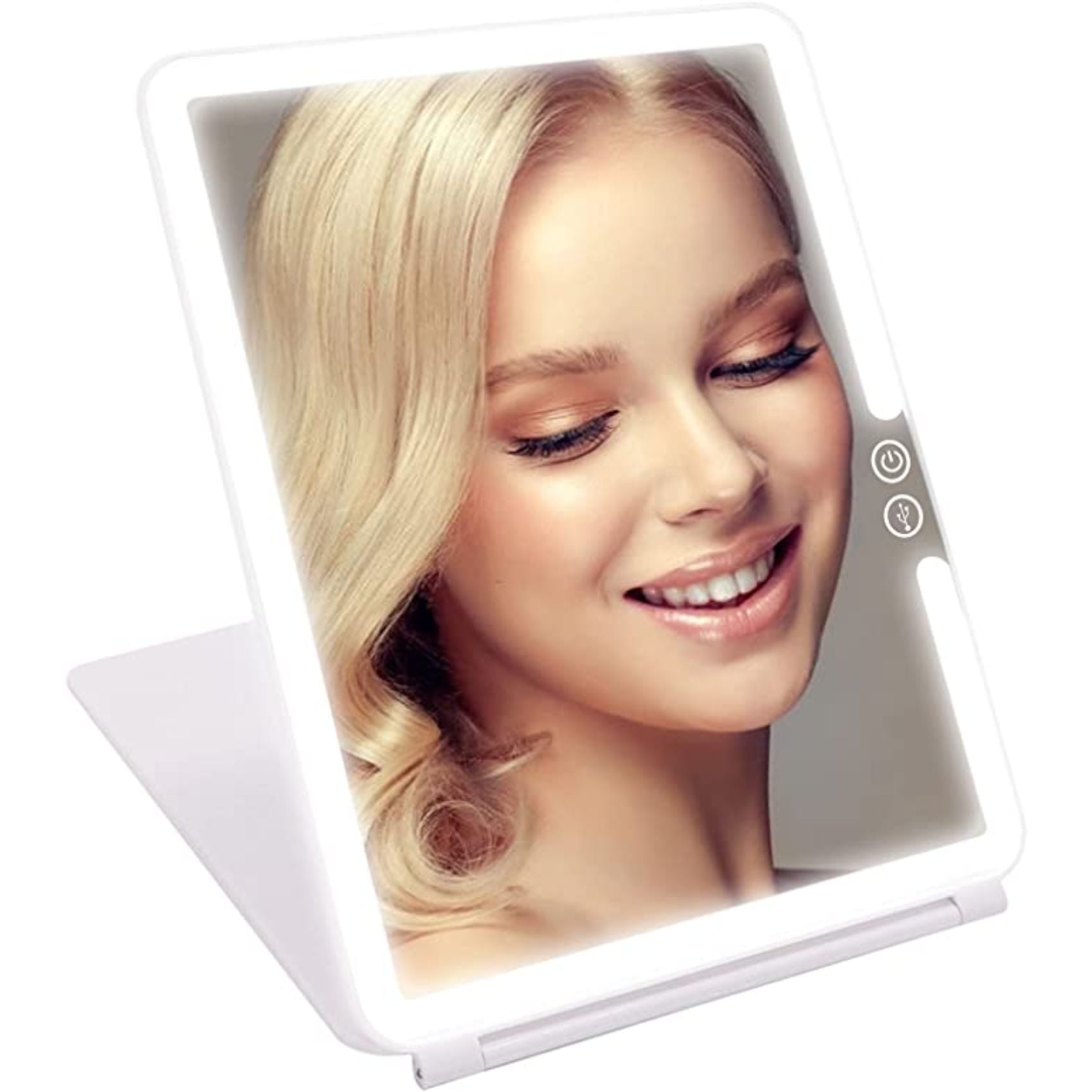 Impressions Vanity Touch Pad 2.0 Portable LED Makeup Lighted Mirror with Touch Sensor Dimmer