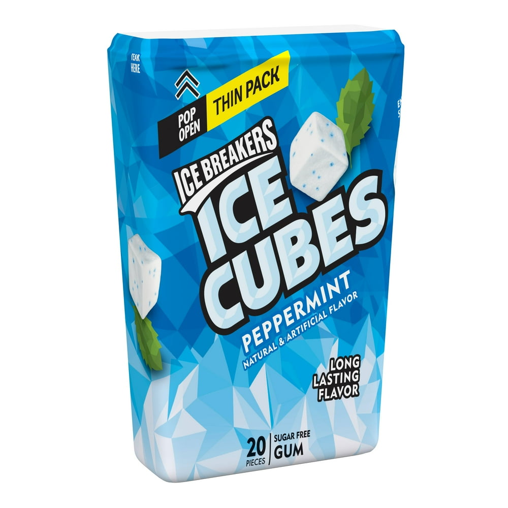 ICE BREAKERS, ICE CUBES, Peppermint Chewing Gum, 1.62 Oz. - Walmart.com ...