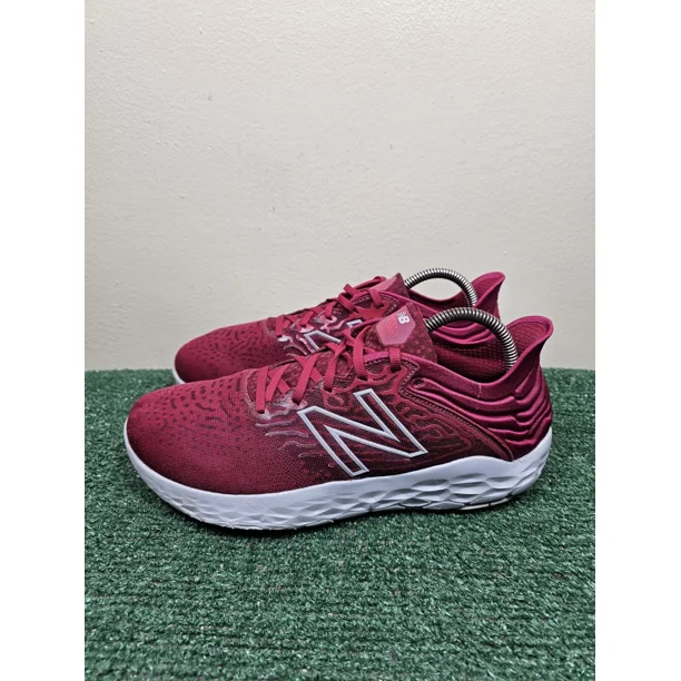 New Balance Fresh Foam Beacon V3 Mens 9.5 Running Shoes MBECNRW3 Red Sneakers