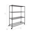 thumbnail image 3 of Seville Classics UltraDurable® 4-Tier NSF Steel Wire Shelving, 60" W x 24" D x 76" H, Black, 3 of 12