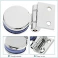 thumbnail image 3 of OUNONA Heavy Duty Single Side 180-Degree Frameless Glass Door Hinge Replacement Metal Shower Door Hinge Round Glass Fastening Hinge, 3 of 8