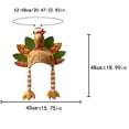 thumbnail image 3 of Thanksgiving Turkey Knitted Hats Adult Turkey Cap for Women Men Thanksgiving Night Event Dress-up Cosplay Costume Accessories, 3 of 5