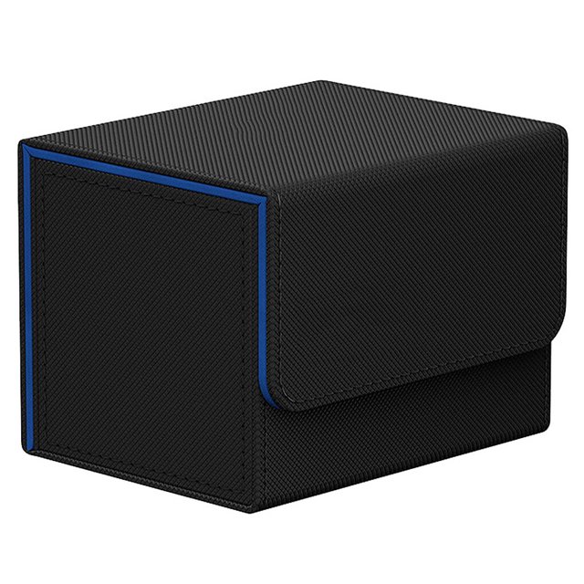 Trading Card Storage Box with Lid Holder Large Capacity Organizer Gaming Cases Container Carrying Organization for Adults Black Blue