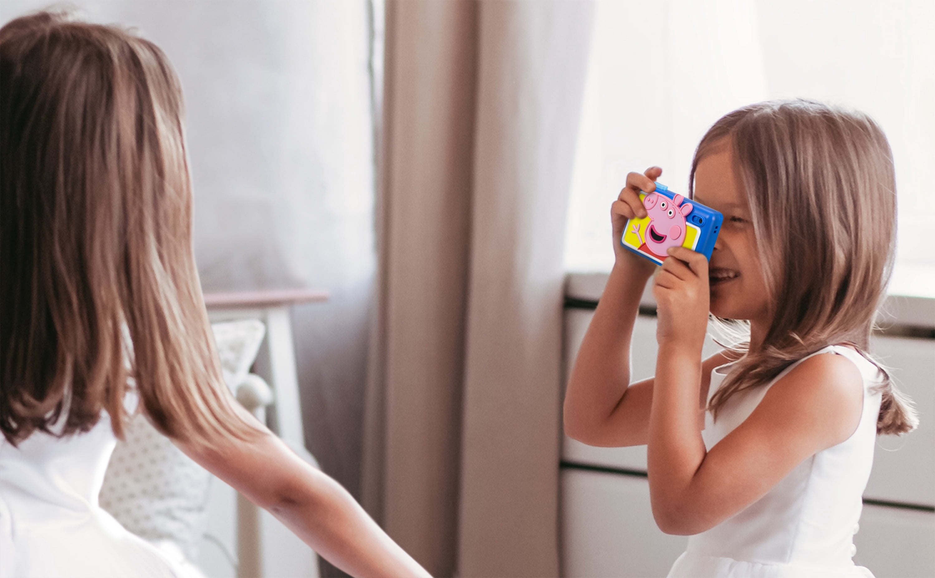 ekids Peppa Pig Kids Camera with SD Card, Digital Camera for Kids with Video Recording and Built-in Digital Stickers