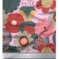 thumbnail image 1 of Soimoi Rayon Crepe Fabric Flower Artistic Decor Fabric Printed Yard 46 Inch Wide, 1 of 3
