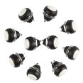 thumbnail image 1 of Larcele 12mm Waterproof Push Button Momentary On Off Switch,10 Pieces ANKG-01 (White), 1 of 4