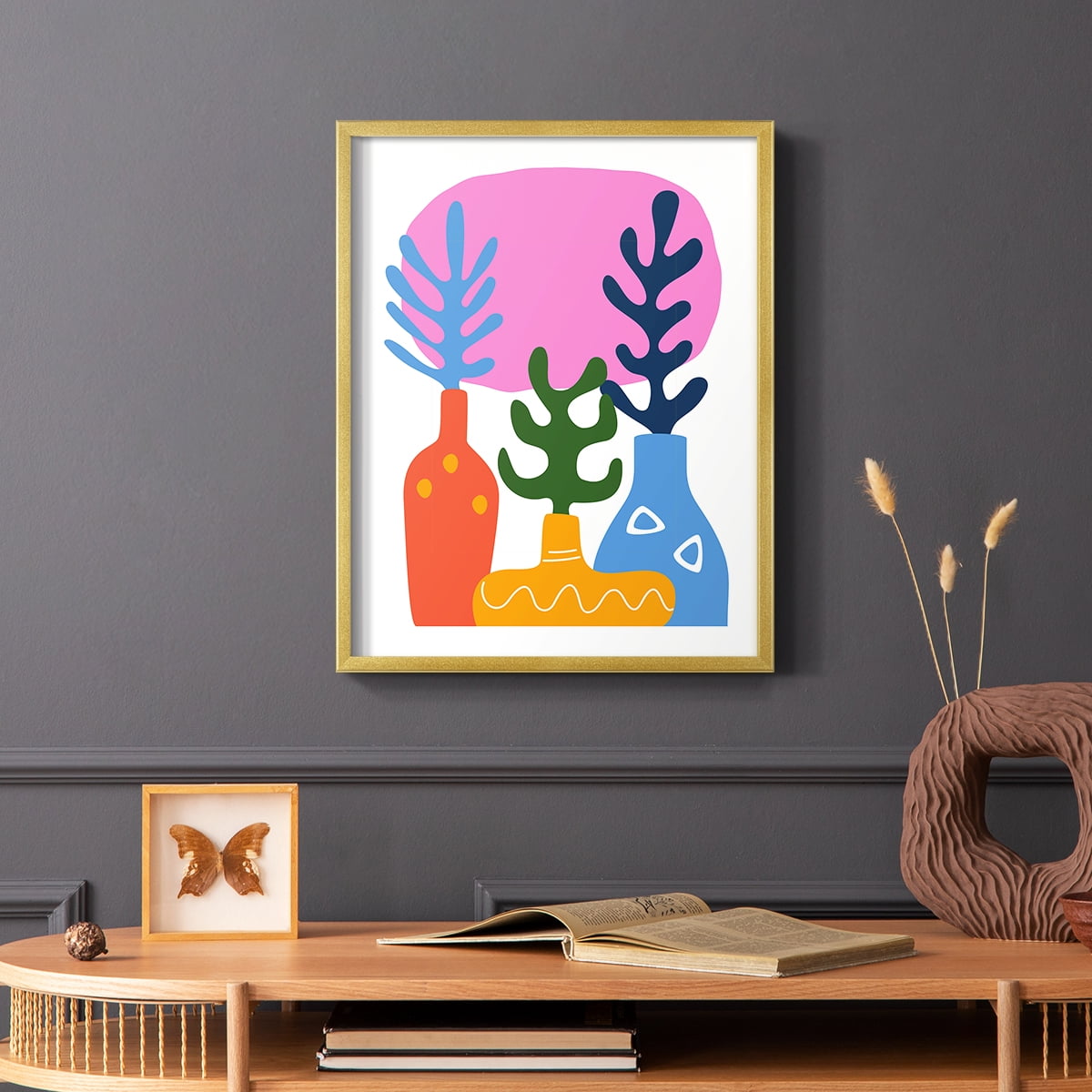 Matisse CDLIX in Gold Solid Wood Framed Print No Nail Hanging