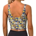 thumbnail image 3 of Lsque Sicilian Style Printed Women'S Sports Bra, Compression, Moisture Wicking, High-Impact Sports Bra For Women,Supportive sports bra-Small, 3 of 9