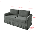 thumbnail image 5 of Home Design Devon Rolled Arm 3-Seater Sofa with Skirted Base and Rectangular Cushion Back, Traditional Upholstered Living Room Seating, 5 of 5