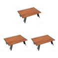 thumbnail image 4 of ZheElen Table d'Extérieur Construction Robuste Conçue pour Résister à Toutes les Conditions Couleur Bois Foncé Durable 3Set, 4 of 6