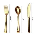 JL Prime 75 Piece Gold Plastic Silverware Set, ReUsable Recyclable