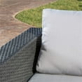 thumbnail image 3 of Noble House Santa Rosa 6 Piece Outdoor Wicker Sectional Sofa Set in Gray, 3 of 29