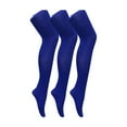 thumbnail image 1 of 3 Pair Multipack Womens Coloured Opaque 80 Denier Tights | Sock Snob | Plain Block Colour Tights, 1 of 2