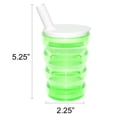 thumbnail image 2 of Rehabilitation Advantage Long Spout Feeding Sippy Cup, Spill Resistant, Dishwasher and Microwave Safe, with 1.5 inch Spout, 8 oz, Unisex, Green, 2 of 5