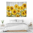 thumbnail image 3 of COMIO Room Decor Aesthetic Tapestry for Bedroom and Laundry,Sunflower Flower Tapestries for Teen Girl Baby Shower Decorations Bathroom, 3D Print White Outdoor Garden Soft Fabric Art Wall Covering, 3 of 7