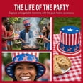 thumbnail image 6 of Patriotic Top Hat, with American Flag, Red White Blue, Classic Festive Look, Fit For Holiday Celebration, Costume Event, Themed Party Independence Day 250th Anniversary, 6 of 6