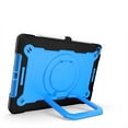 thumbnail image 2 of For Apple iPad 10th Gen 2022 Hybrid Armor 3in1 with 360 Degree Rotating Kickstand & Shoulder Strap Shockproof Cover ,Xpm Phone Case [ Black / Blue ], 2 of 6