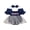 Blue, variant on BemeyourBBs Newborn Baby Girl 4th of July Romper Dress Baby Girl Patriotic Smocked Dress Fourth of July Outfit American Flag Embroidery PuffShort Sleeve Star Print Tulle Tutu Dress with Headband