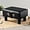 Black, variant on Small Foot Stool with Handle, Brown Faux Leather Short Foot Stool Rest, Rectangle Storage Foot Stools Ottoman with Plastic Legs, Padded Footstool Small Step Stool for Living Room, Office, Desk, Patio