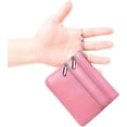 thumbnail image 2 of LAICAIW Women's Genuine Leather Coin Purse Mini Pouch Change Wallet with Keychain,Pink, 2 of 6