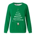 thumbnail image 4 of ShiShine Long Sleeve Christmas Shirts for Women Christmas Holiday T-Shirts Christmas Tree Graphic Crewneck Tee Tops Blouse, 4 of 5