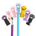 thumbnail image 2 of Protective Case Silicone Pencil Cap Cartoon Cat Paw Pencil Tip Protector for Wooden Pencils Extend Usage Time Reduce Waste Stress Relief Classroom Rewards, 2 of 8