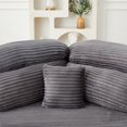 thumbnail image 4 of Leumius 53" Single Sofa,Oversized Modular Sofa Lounge Chair with Stylish Envelop Sesign Pillow,Pentagonal Sofa Boneless Couch for Living Room,Gray Corduroy, 4 of 14