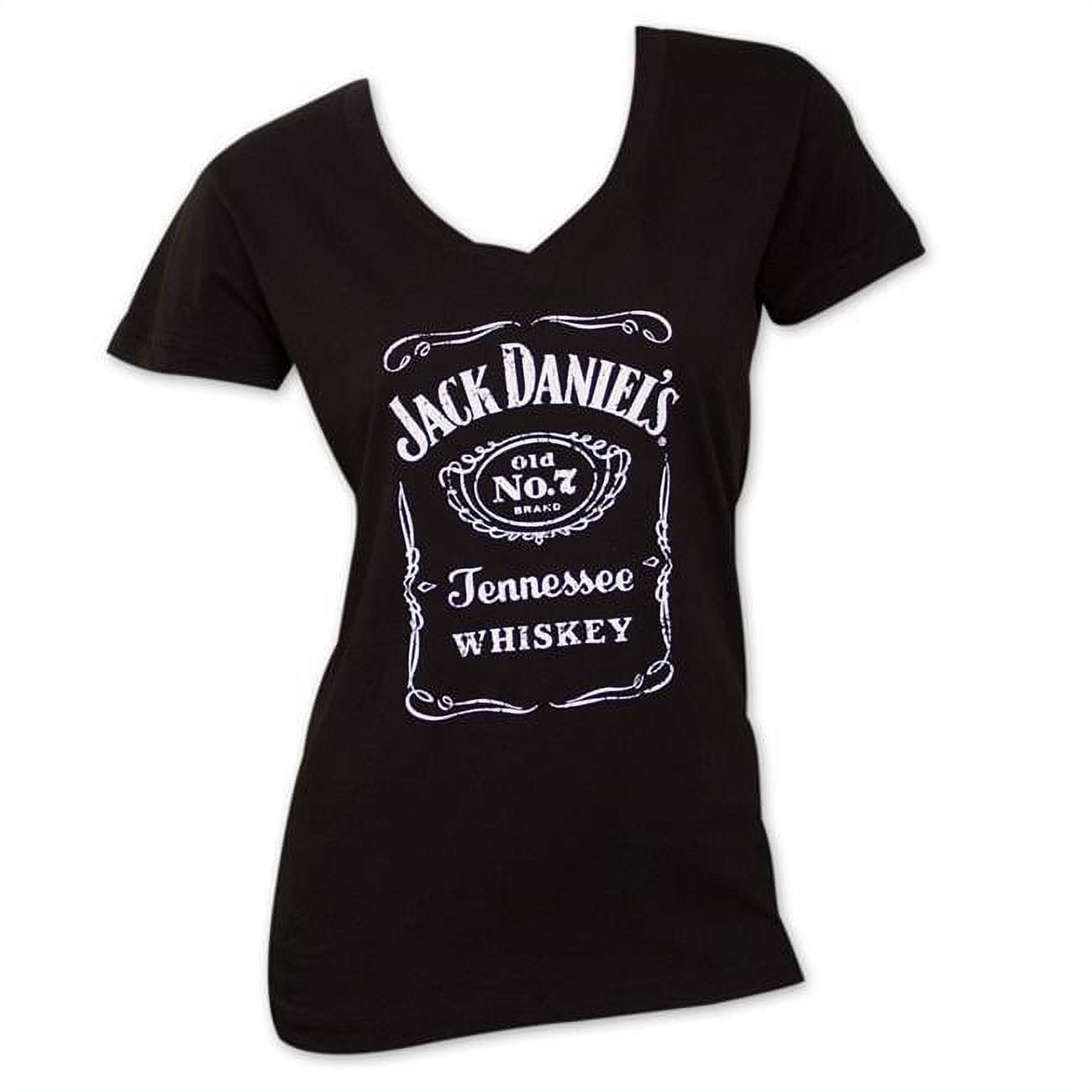 Jack Daniels 22813 X Large Jack Daniels Old No.7 Label T Shirt Col en V pour Femmes Extra Large Walmart