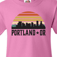 thumbnail image 4 of Inktastic Portland Oregon Skyline Retro Sunset Youth T-Shirt, 4 of 5