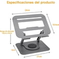 thumbnail image 2 of Soporte para Laptop, Base para Laptop Portátil Plegable Antideslizante y Estable, Soporte Laptop Base Giratoria de 360° y Altura Ajustable, 2 of 4