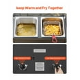 thumbnail image 3 of Propane Deep Fryer - Dual Tank 16QT Commercial Fryer, Stainless Steel, Foldable Table, Dual Basket - Outdoor Floor Standing Fryer for Restaurant & Home, 3 of 9