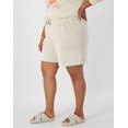 thumbnail image 2 of Hanes Women's Garment Dyed French Terry Shorts, 5" (Plus Size) Pebblestone 4X, 2 of 6