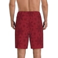 thumbnail image 3 of Daiia Christmas Red Snowflakes Mens Woven Stretch Pajama Short,Short Pajama Pants-Large, 3 of 9