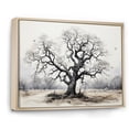 thumbnail image 2 of Designart "Grey Tree Silent " Floral Floater Framed Canvas Wall Art, 2 of 7