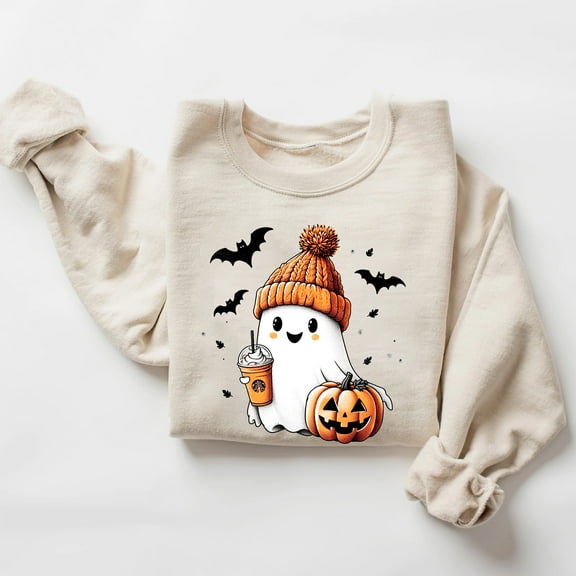 Cute Ghost Sweatshirt, Funny Spooky Sweatshirt, Womens Ghost Sweatshirt, Spooky Season, Halloween Party Shirt, Fall Ghost Shirt