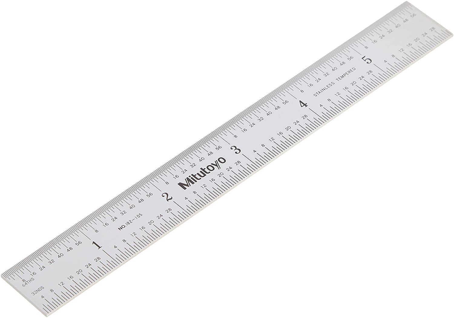 Stainless Steel Metal Rule 1mm and 1/32 Inch Graduated Ruler 6" Inch 15cm 150mm 