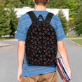 thumbnail image 4 of Easygdp Love Valentine's skull Mochila Ligera de 15 Pulgadas para Estudiantes, Mochila Cómoda para la Escuela y Viajes, Correas Ajustables, 4 of 6
