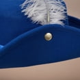 thumbnail image 5 of Slccxzc Gentleman Tricorn Hat Wide Brim Retro Top Cap Feather Decor British Style Formal Party Headwear, 5 of 7