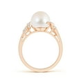 thumbnail image 2 of ANGARA Freshwater Cultured Pearl and Diamond Swirl Ring in 14K Rose Gold for Women | June Birthstone, Birthday, Anniversary, Jewelry Gift for Women | Pearl Ring, 2 of 9
