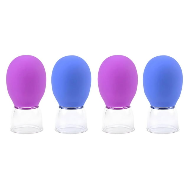 Esquirla 4 Pieces Facial Cupping Set Silicone Cupping Cups for Muscle Relaxation Back