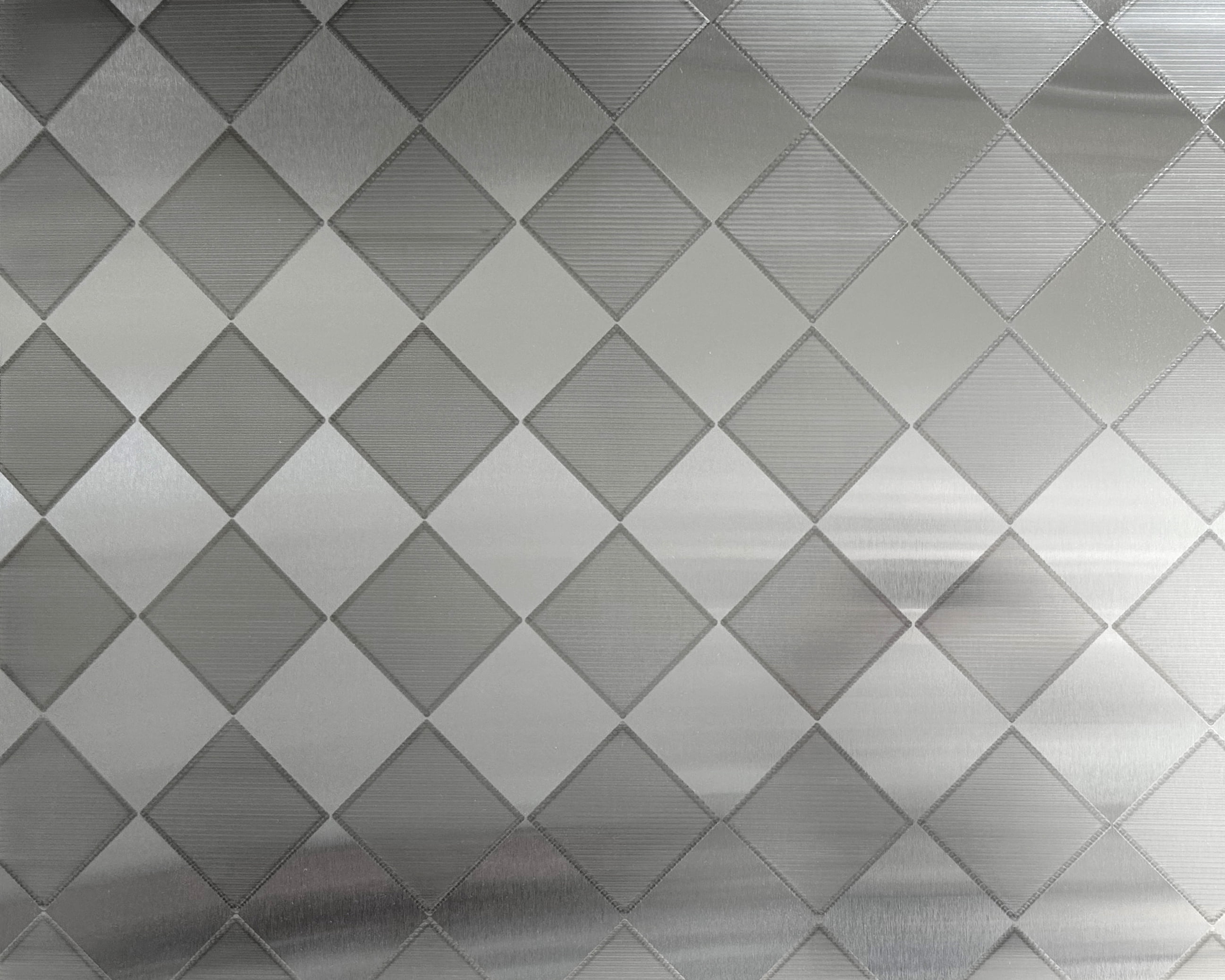 Diamond Weave Decorative Stainless Steel Kitchen Backsplash 24" x 30"