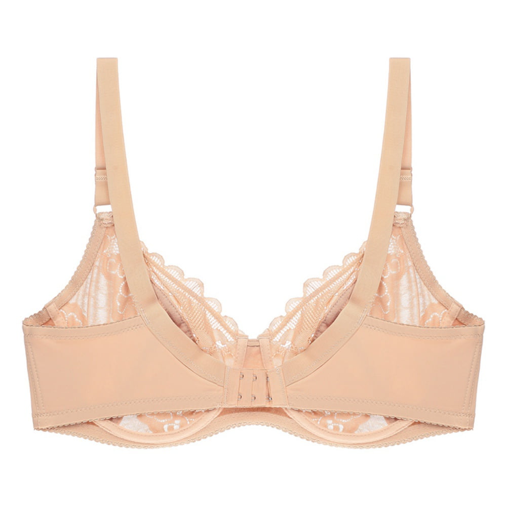 SobeiKre Women Mesh Lace Wirefree Pullover Bra Light Lined Full Coverage  Everyday Neck Bralet with Straps Push Up Full Figure, G97-beige, X-Large :  : Clothing, Shoes & Accessories